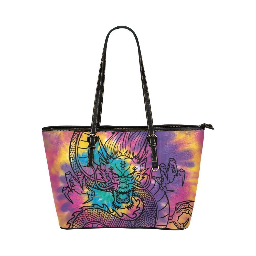 Custom Vegan Leather Tote Bag-Dragon 103 | ACES INFINITY