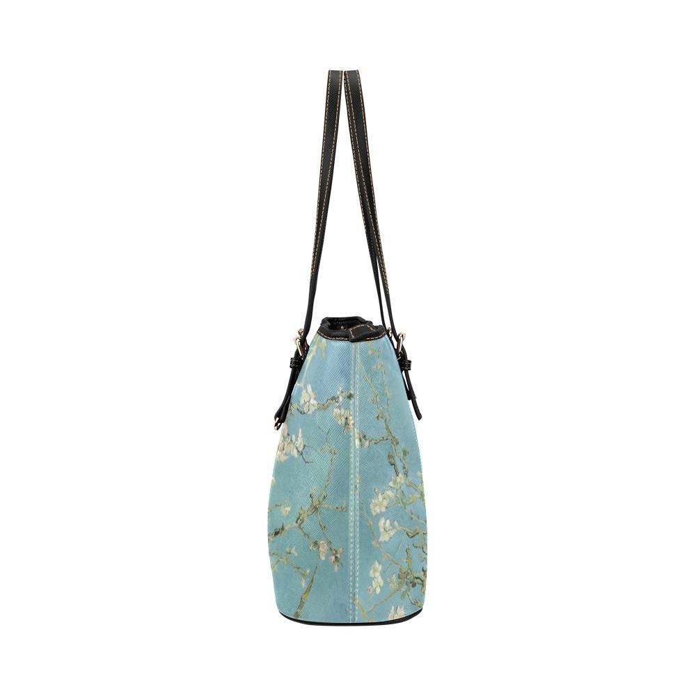 Custom Vegan Leather Tote Bag-Vintage Art Vincent van Gogh: