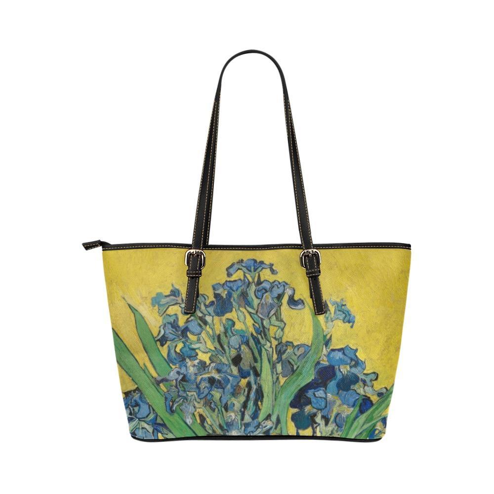 Custom Vegan Leather Tote Bag-Vintage Art Vincent van Gogh: