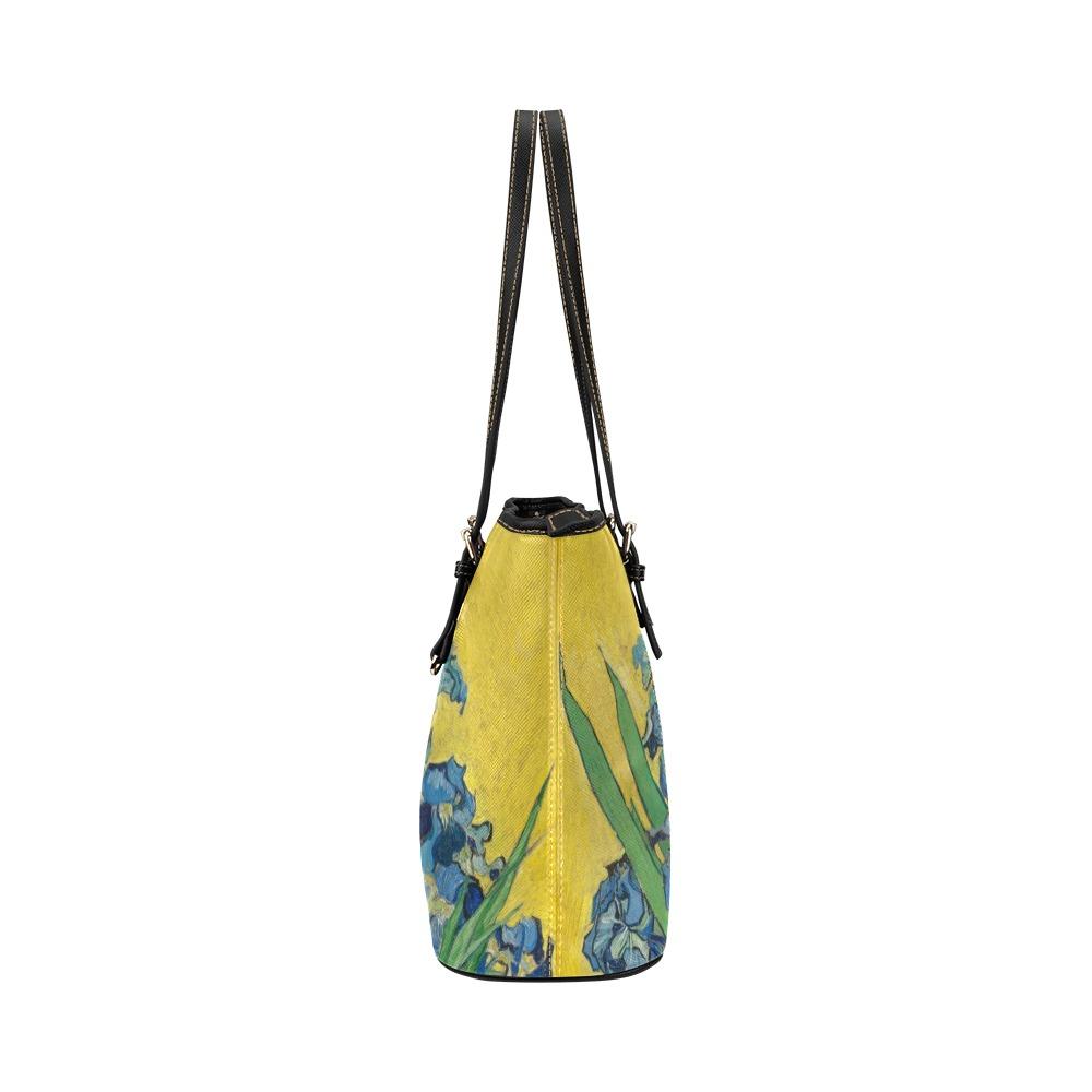 Custom Vegan Leather Tote Bag-Vintage Art Vincent van Gogh: