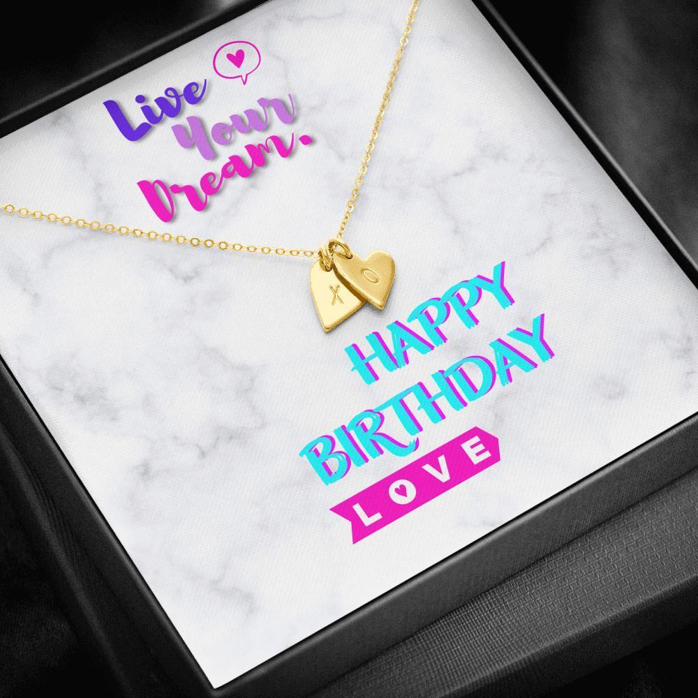 Dainty Heart Heart Necklace with Message Card (Live