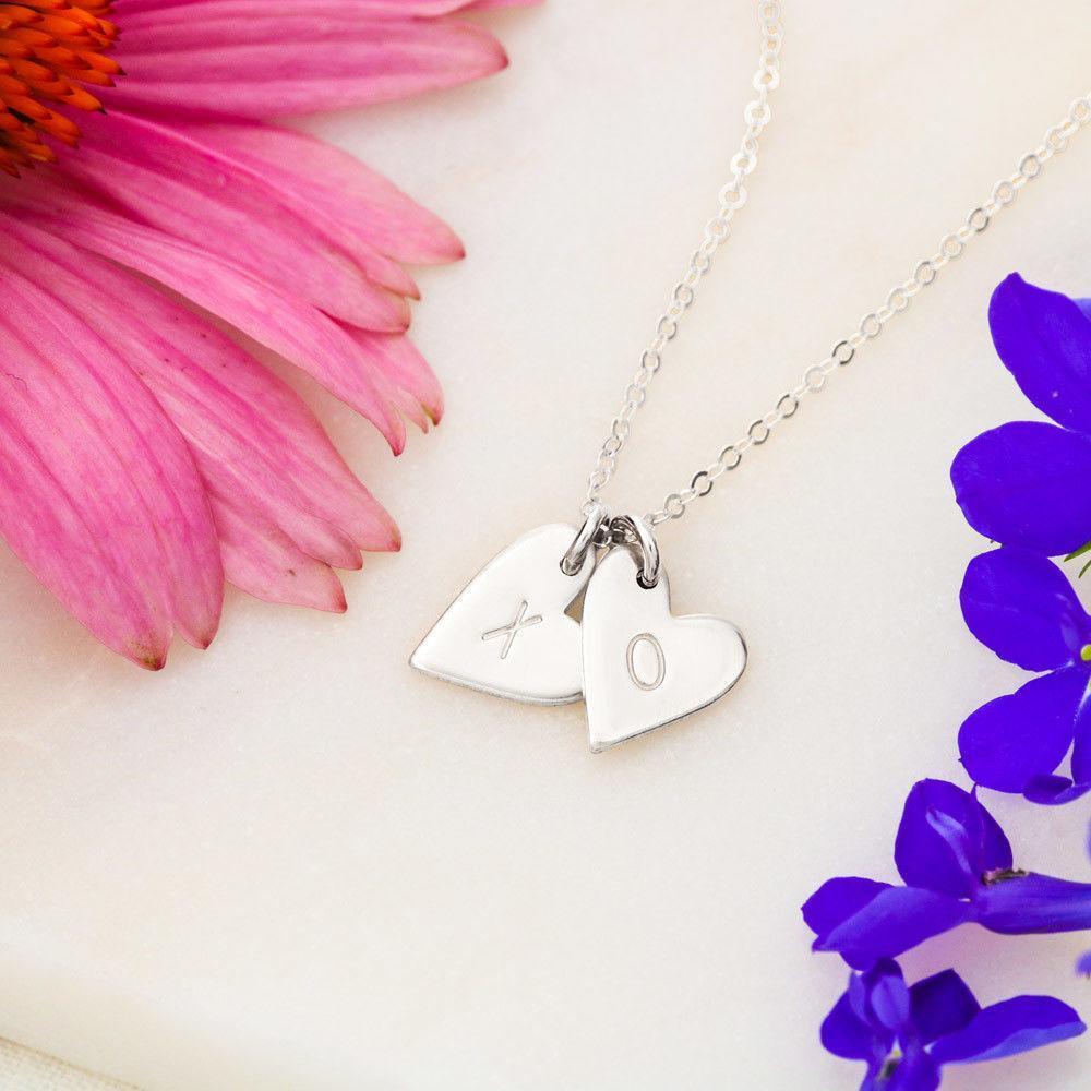 Dainty Heart Heart Necklace with Message Card (Live