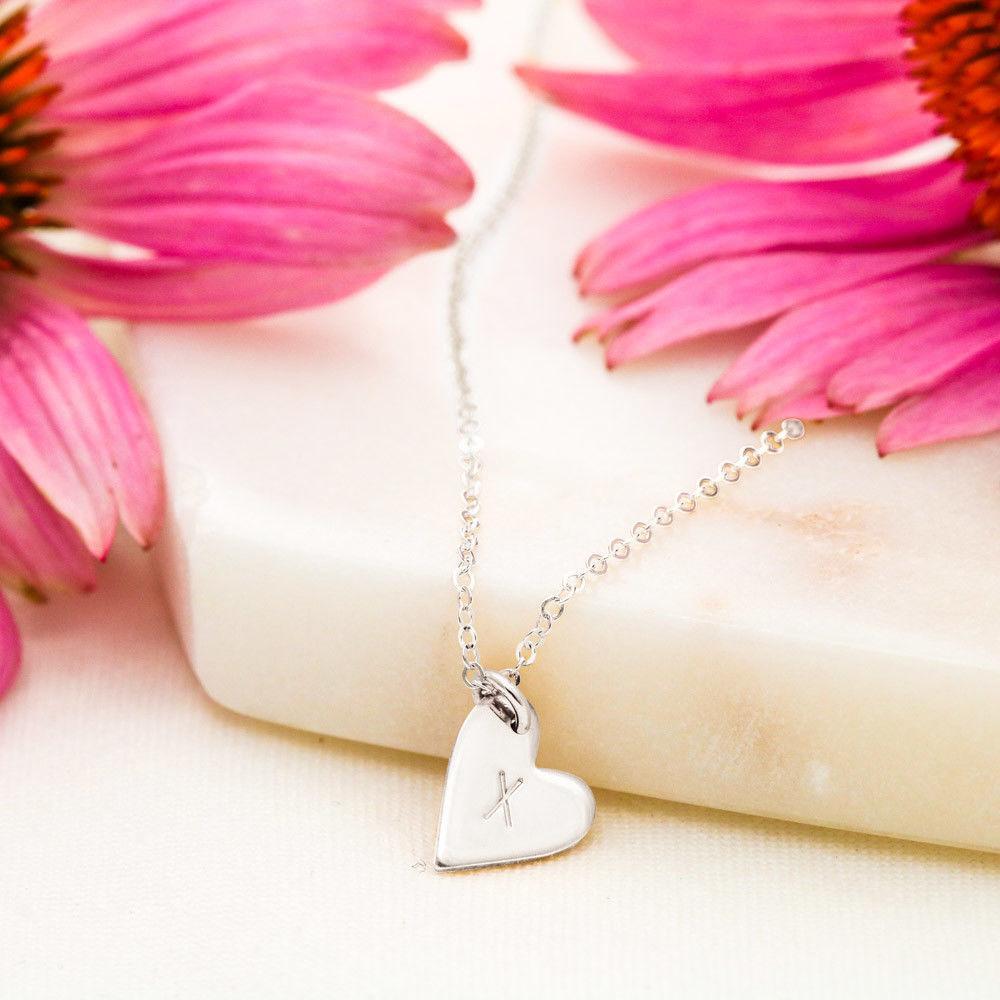 Dainty Heart Necklace with Message Card (My Heart Did)