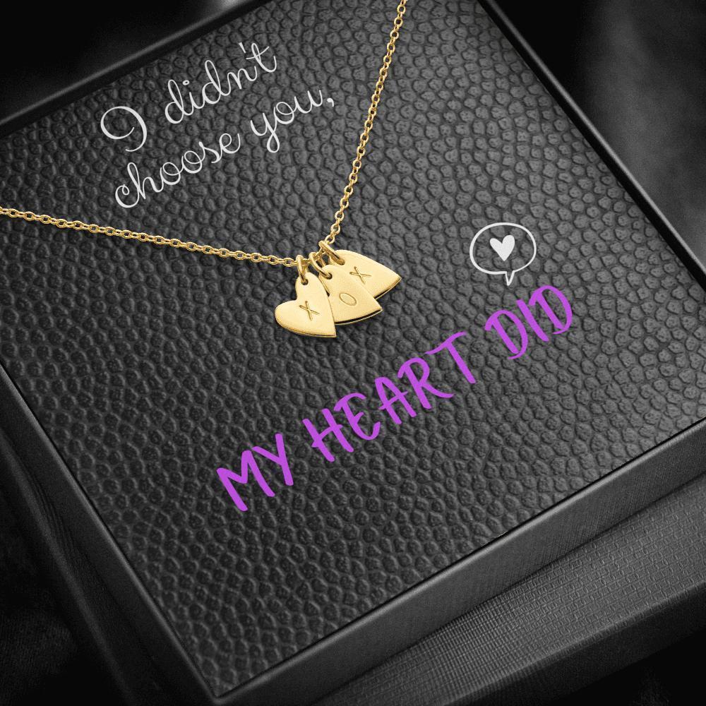 Dainty Heart Necklace with Message Card (My Heart Did)