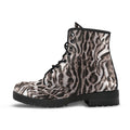 Fashion Combat Boots - Distressed Animal Print #103 | Vegan 