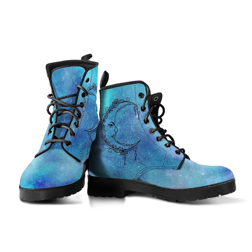 Fashion Combat Boots - Sun and Moon Boots #16 Galaxy | 