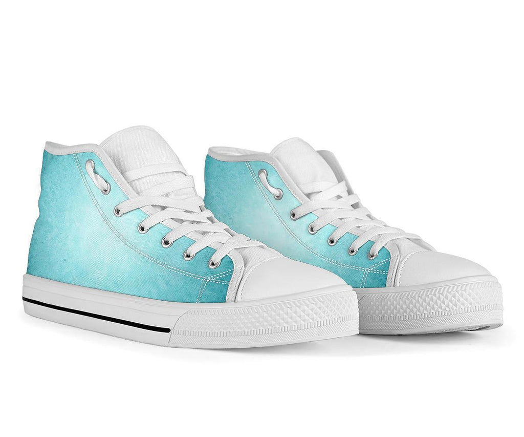 High Top Sneakers - A Touch of Teal | Custom High Top Shoes 