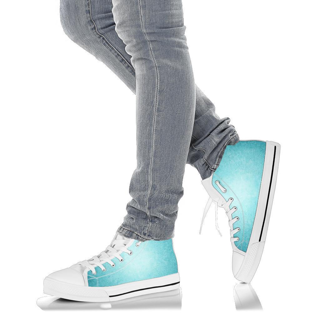 High Top Sneakers - A Touch of Teal | Custom High Top Shoes 