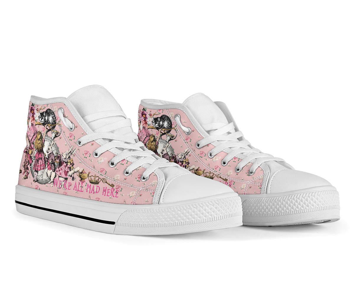 High Top Sneakers - Alice in Wonderland Gifts #101 Pink