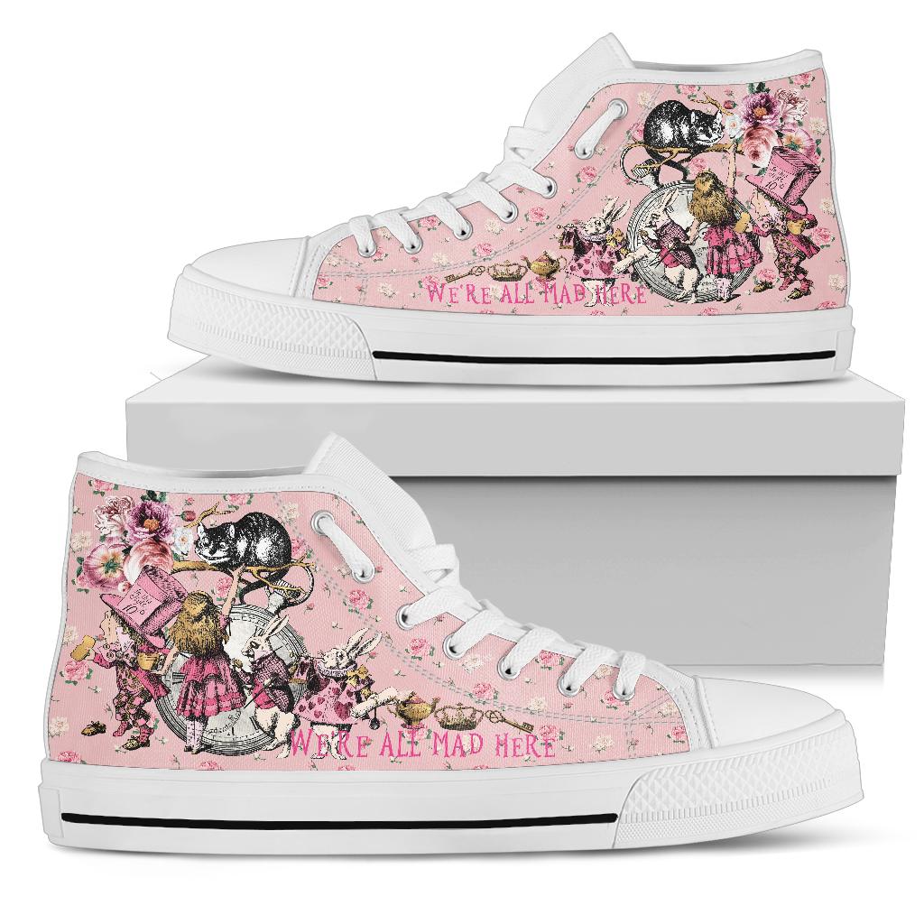 High Top Sneakers - Alice in Wonderland Gifts #101 Pink