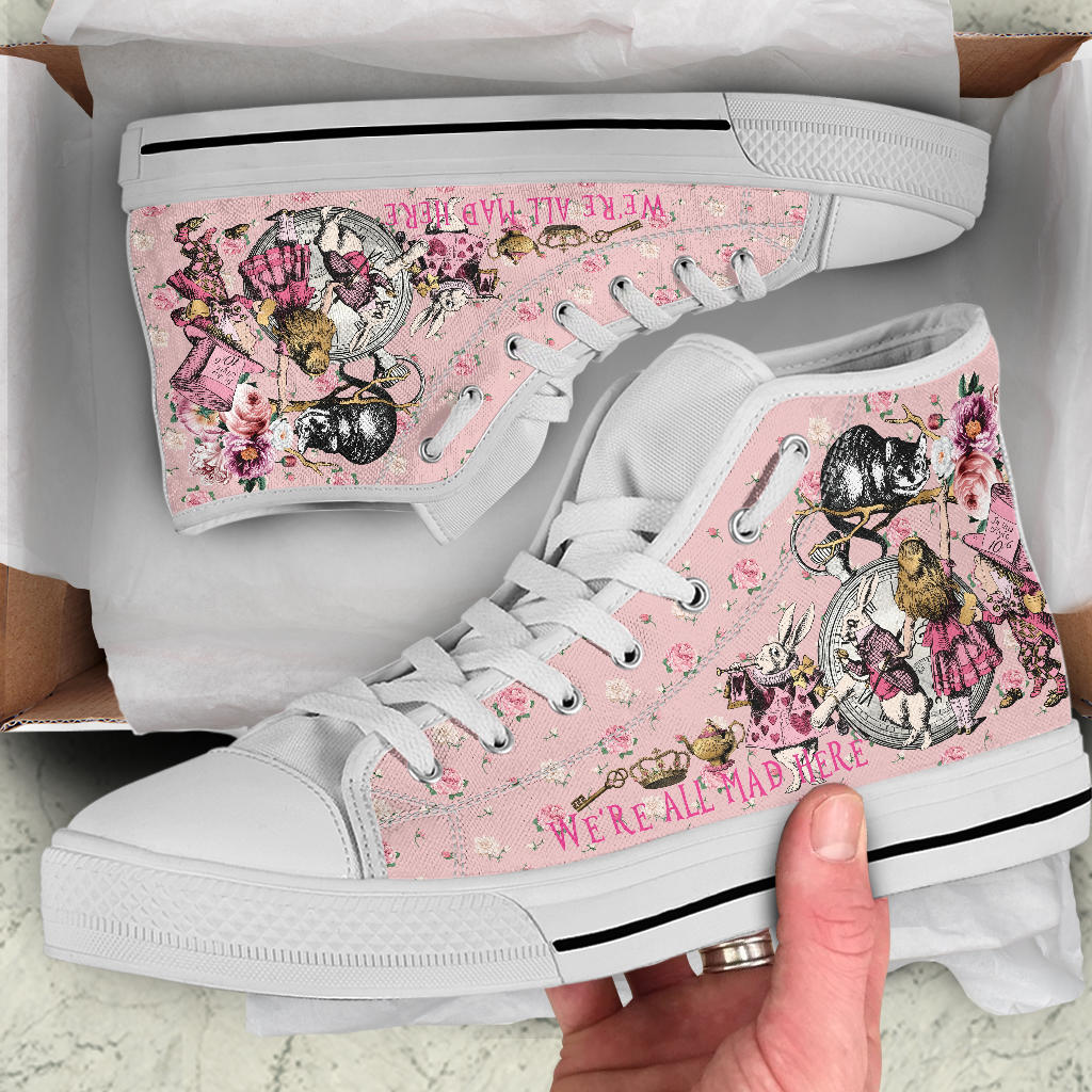 High Top Sneakers - Alice in Wonderland Gifts #101 Pink