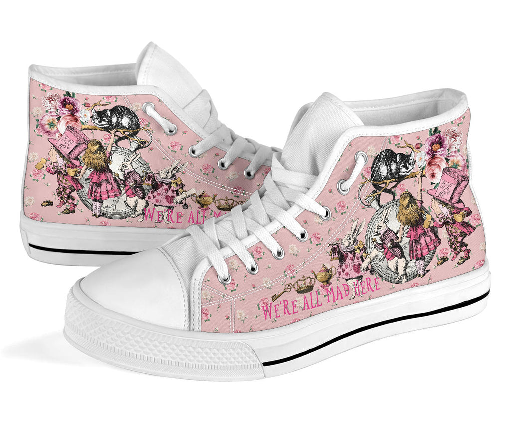 High Top Sneakers - Alice in Wonderland Gifts #101 Pink