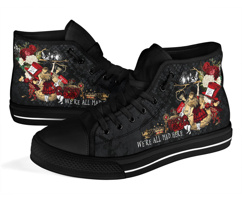 High Top Sneakers - Alice in Wonderland Gifts #101 Red 