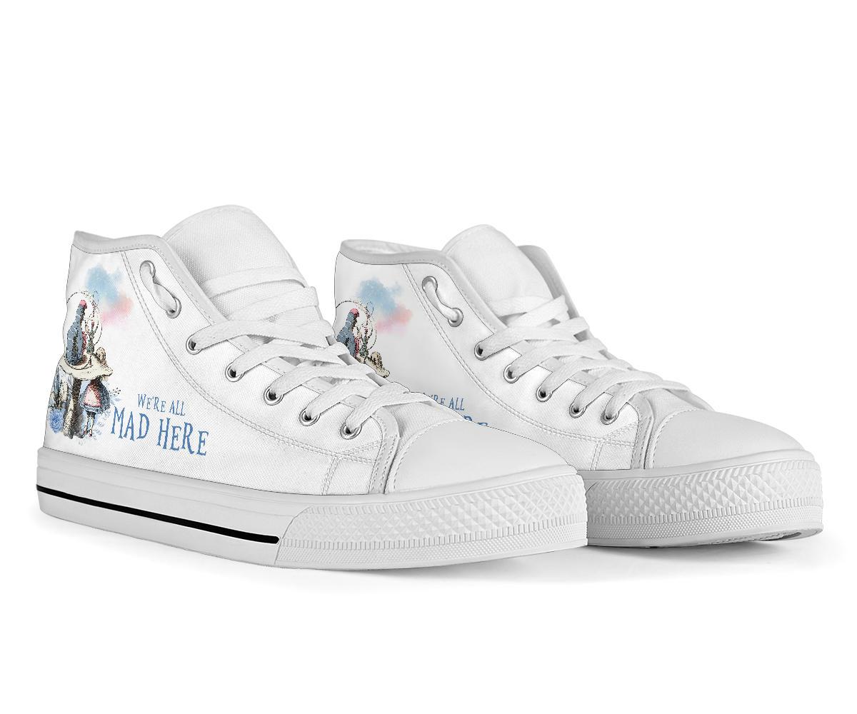 High Top Sneakers - Alice in Wonderland Gifts #101 White | 