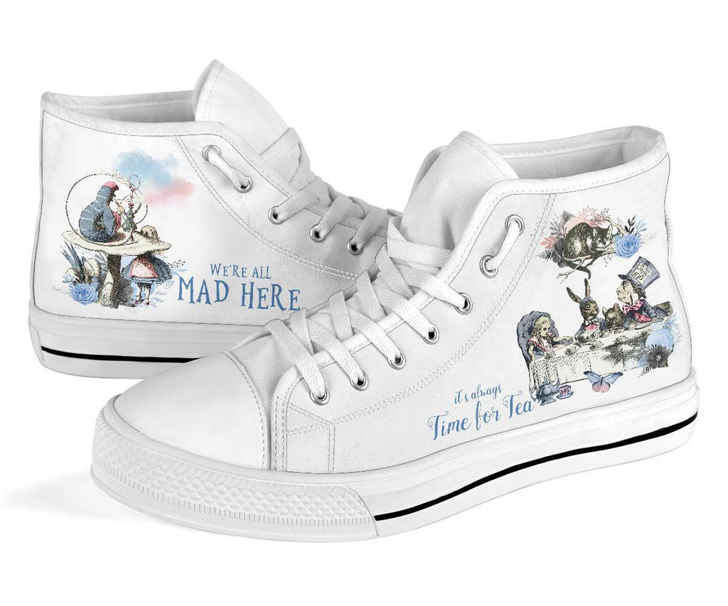High Top Sneakers - Alice in Wonderland Gifts #101 White | 