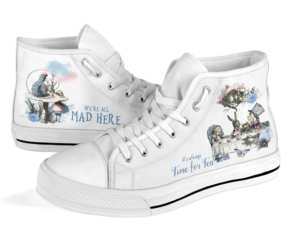 High Top Sneakers - Alice in Wonderland Gifts #101 White | 