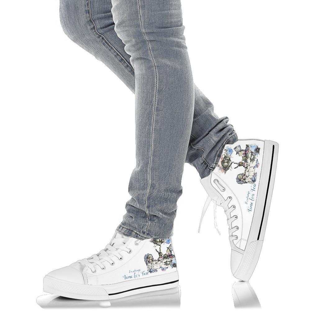 High Top Sneakers - Alice in Wonderland Gifts #101 White | 