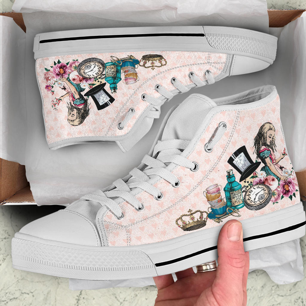 High Top Sneakers - Alice in Wonderland Gifts #102 Colorful 