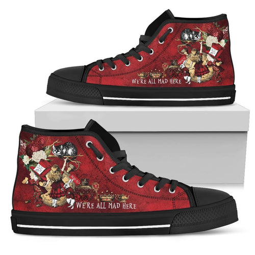 High Top Sneakers - Alice in Wonderland Gifts #102 Red