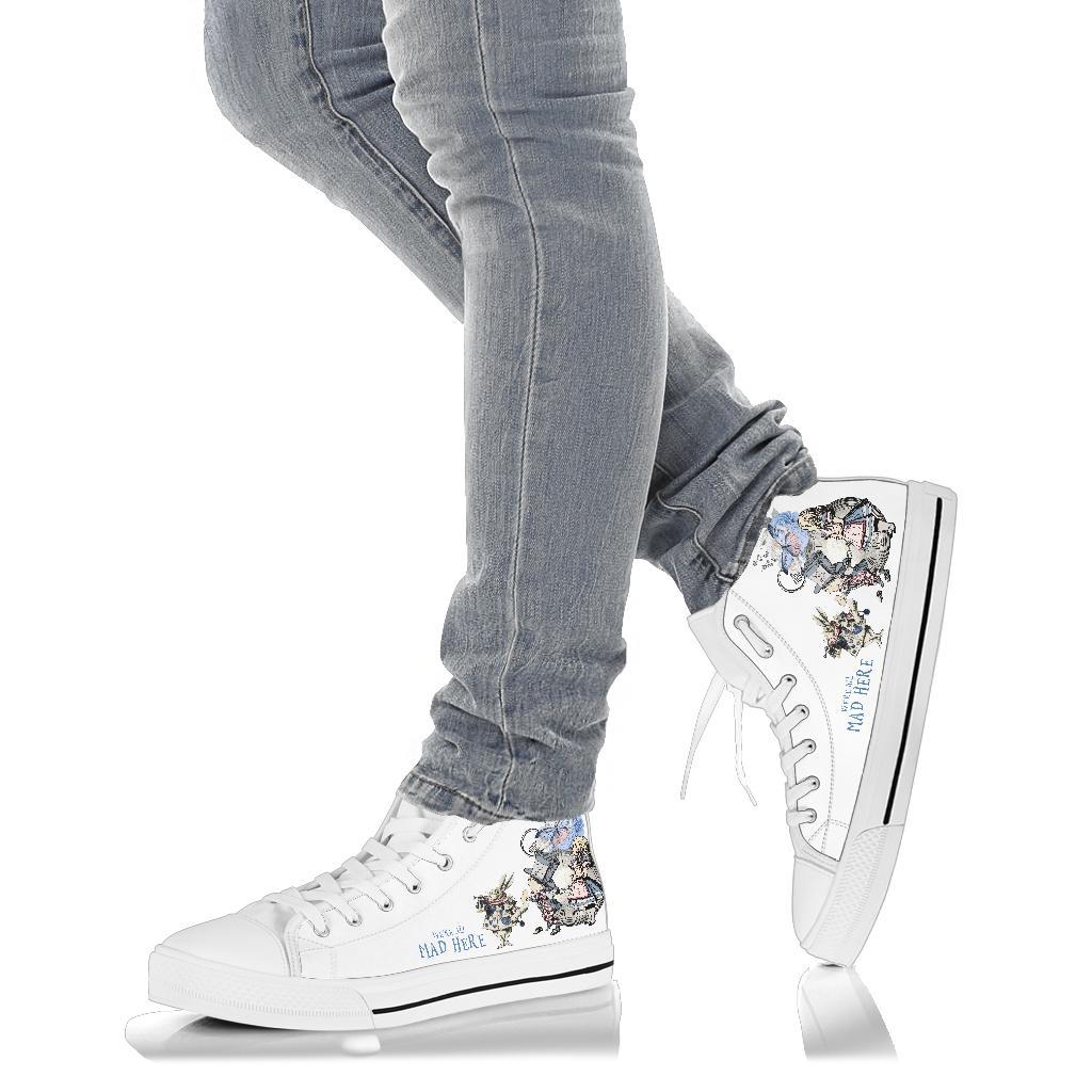 High Top Sneakers - Alice in Wonderland Gifts #102 White | 