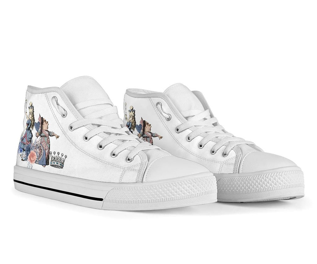 High Top Sneakers - Alice in Wonderland Gifts #102 White | 