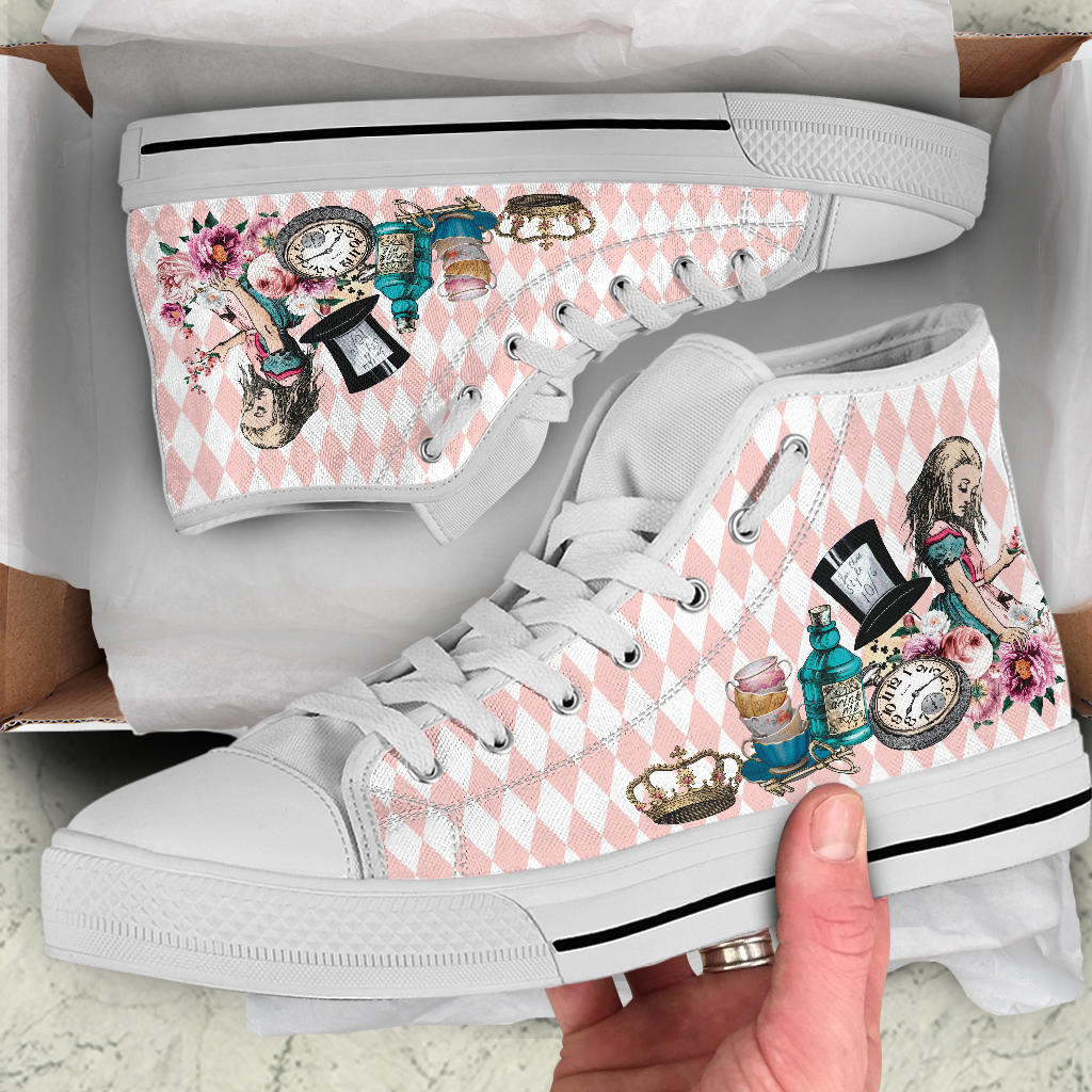 High Top Sneakers - Alice in Wonderland Gifts #103 Colorful 