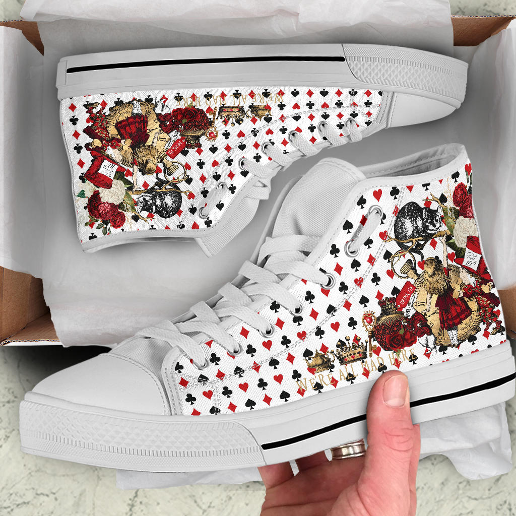 High Top Sneakers - Alice in Wonderland Gifts #103 Red 
