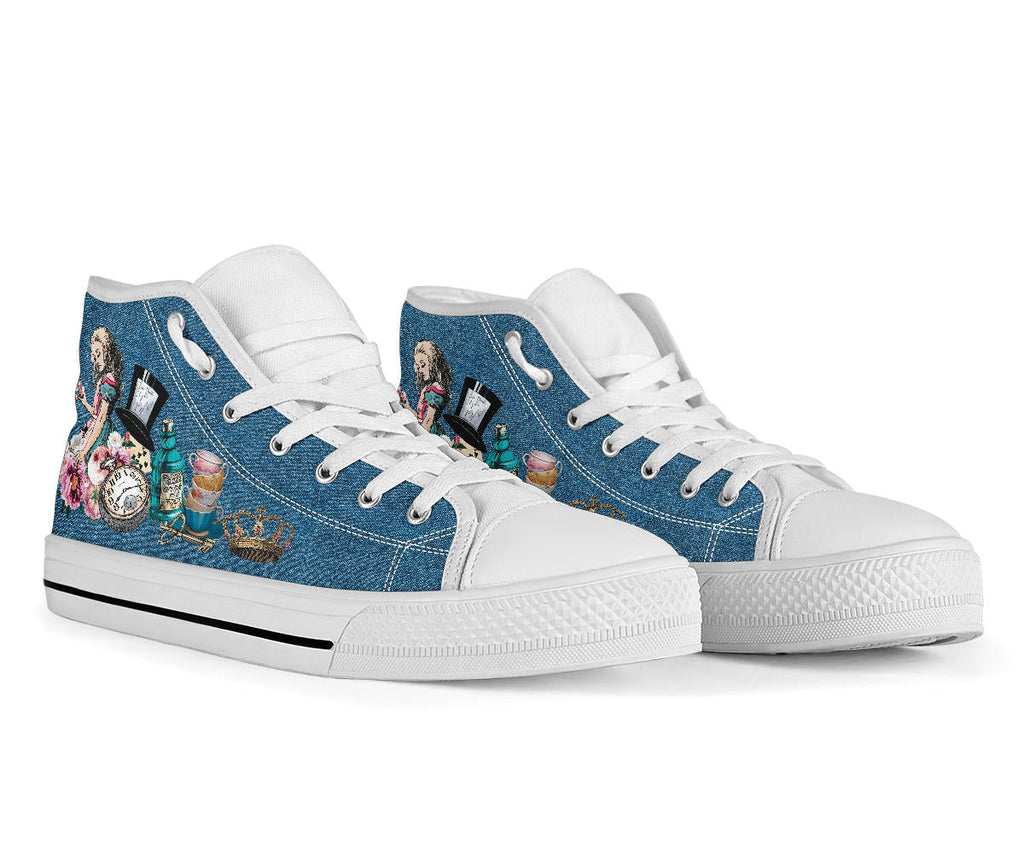 High Top Sneakers - Alice in Wonderland Gifts #104 Colorful 