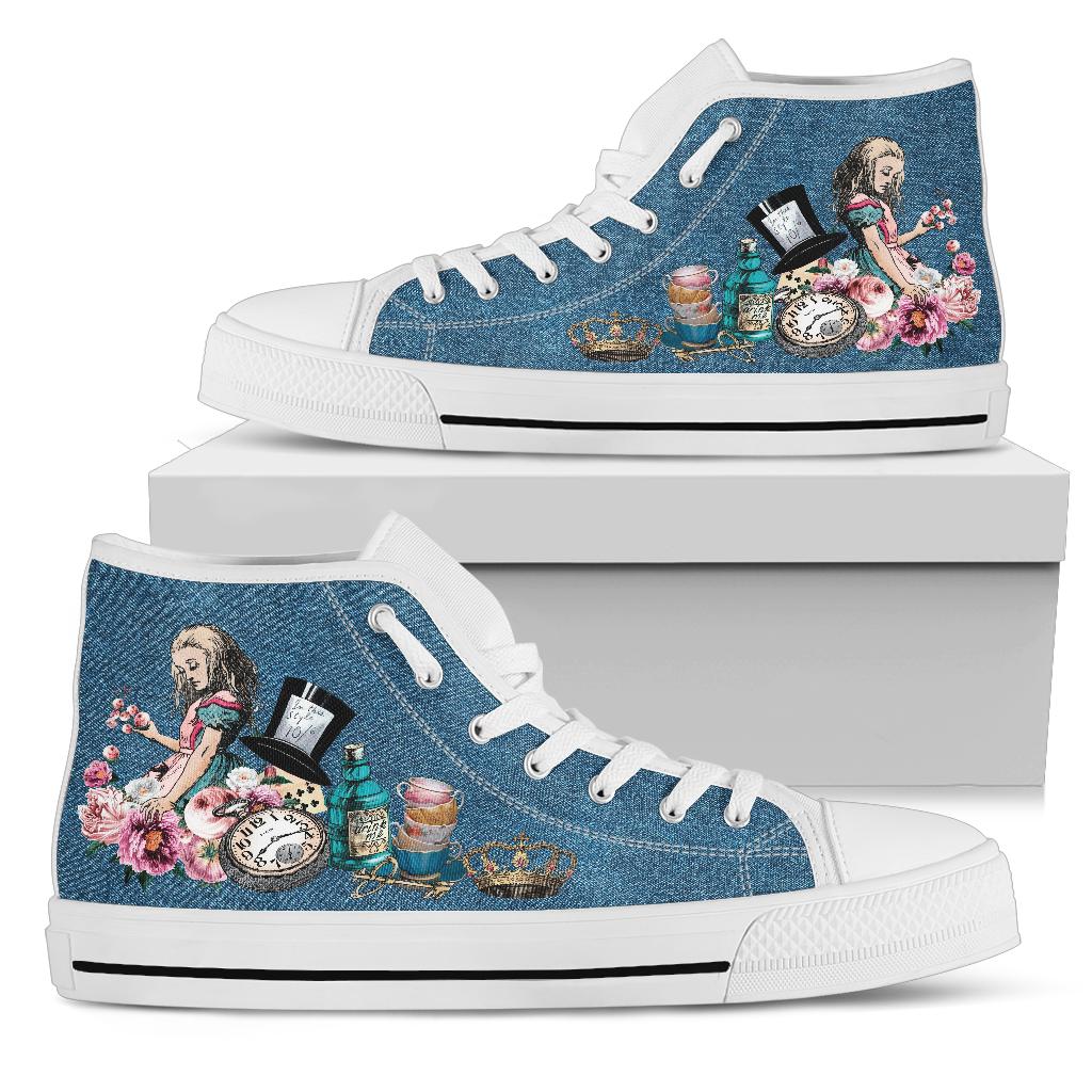 High Top Sneakers - Alice in Wonderland Gifts #104 Colorful 