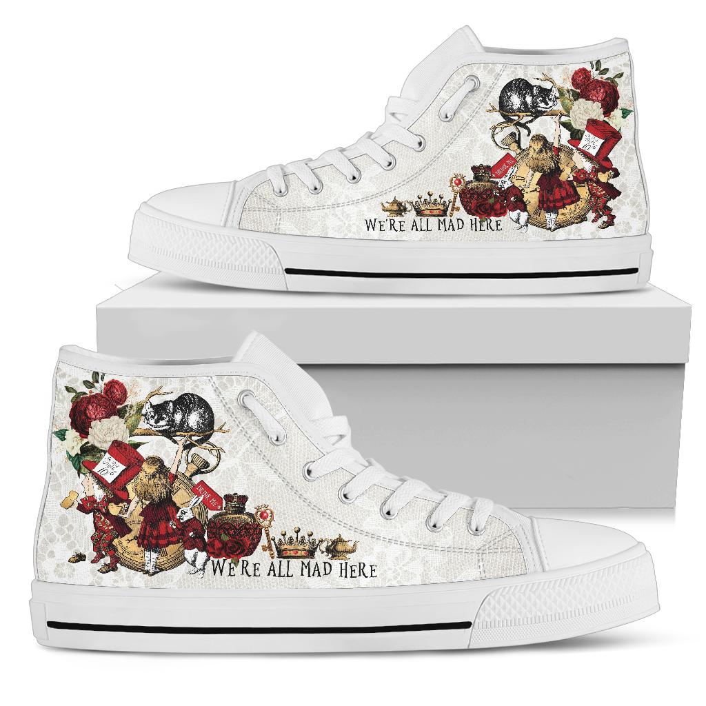 High Top Sneakers - Alice in Wonderland Gifts #104 Red 