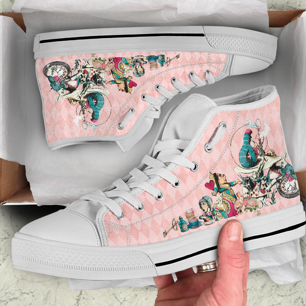High Top Sneakers - Alice in Wonderland Gifts #106 Colorful 