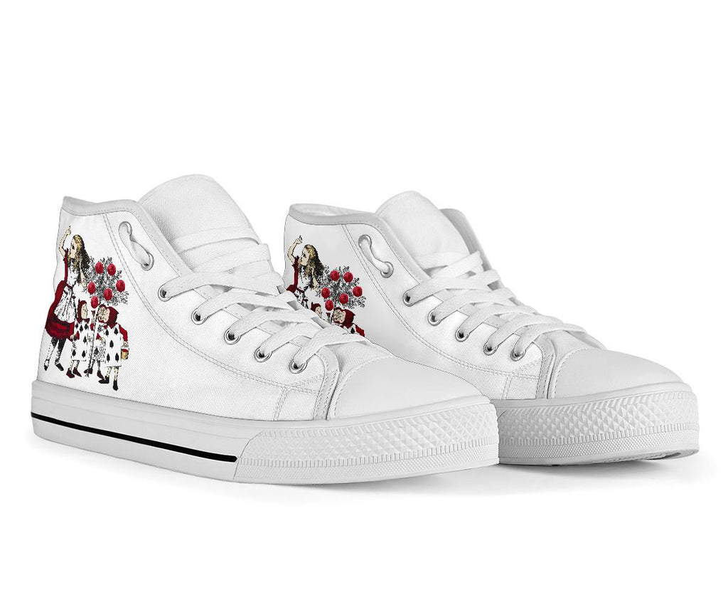 High Top Sneakers - Alice in Wonderland Gifts #31 White | 