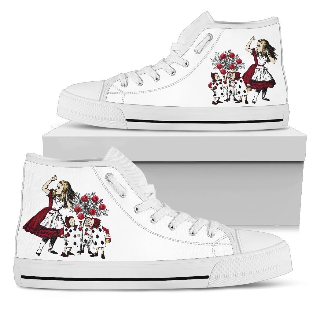 High Top Sneakers - Alice in Wonderland Gifts #31 White | 