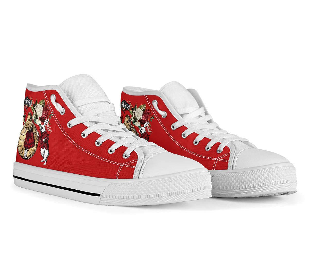 High Top Sneakers - Alice in Wonderland Gifts #32 Red Series