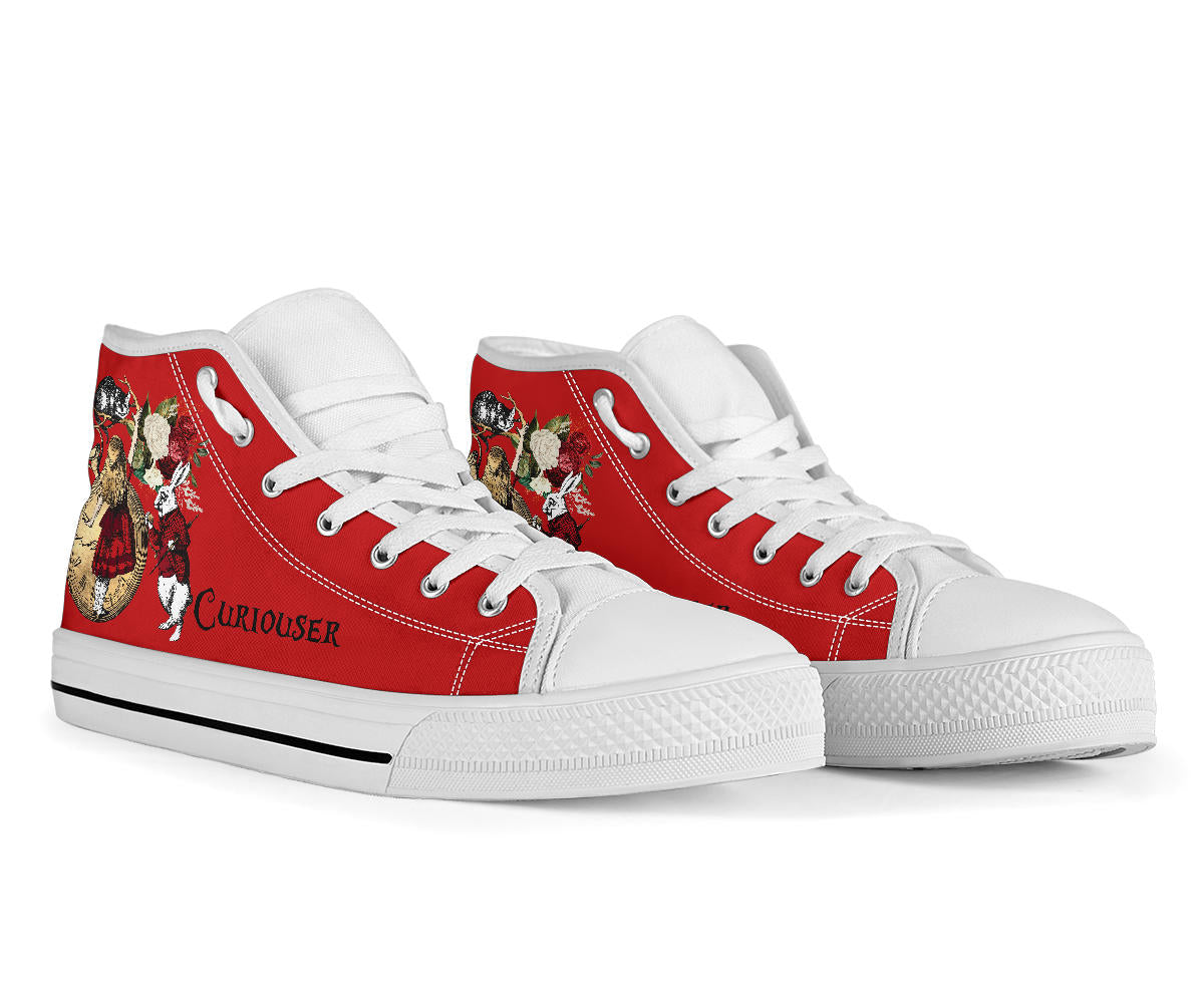 High Top Sneakers - Alice in Wonderland Gifts #32 Red