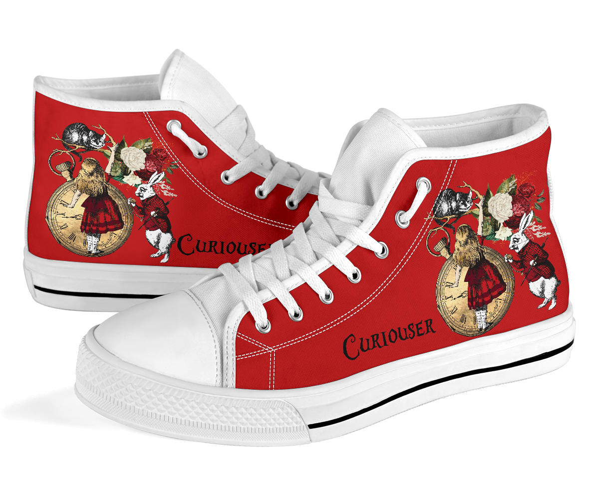 High Top Sneakers - Alice in Wonderland Gifts #32 Red