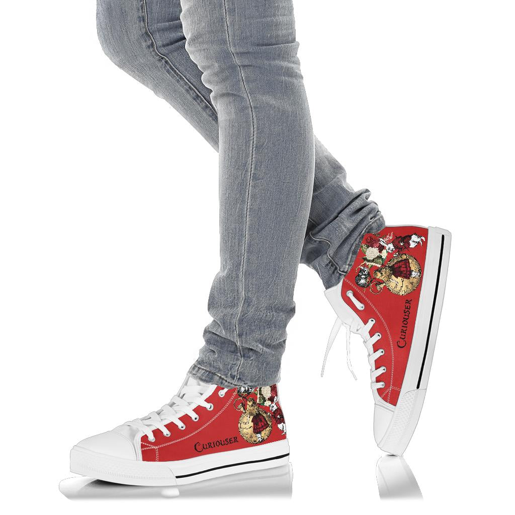 High Top Sneakers - Alice in Wonderland Gifts #32 Red