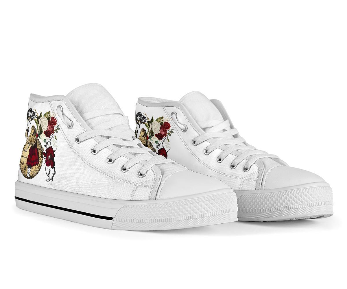 High Top Sneakers - Alice in Wonderland Gifts #32 White | 