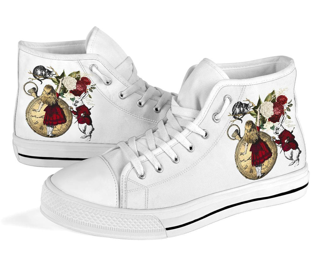 High Top Sneakers - Alice in Wonderland Gifts #32 White | 