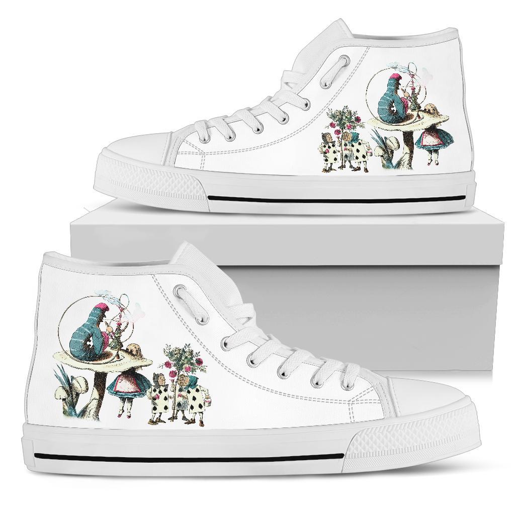 High Top Sneakers - Alice in Wonderland Gifts #42 White/Pink