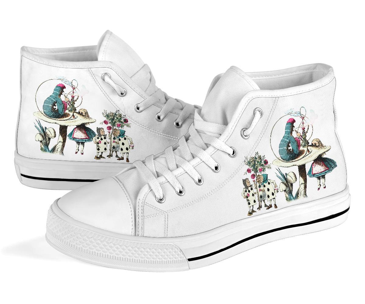 High Top Sneakers - Alice in Wonderland Gifts #42 White/Pink