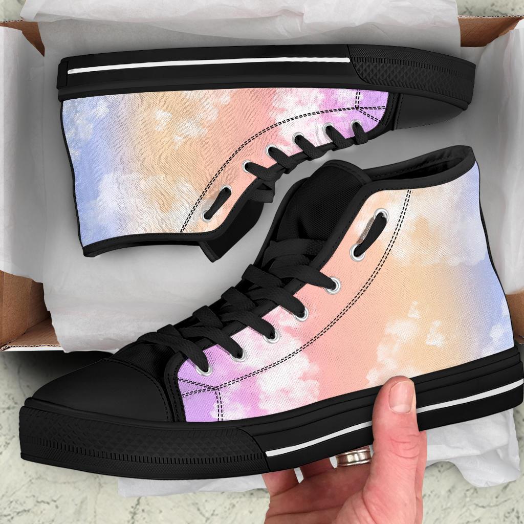 High Top Sneakers - Cloudy (Black) | Custom Sneakers Women 