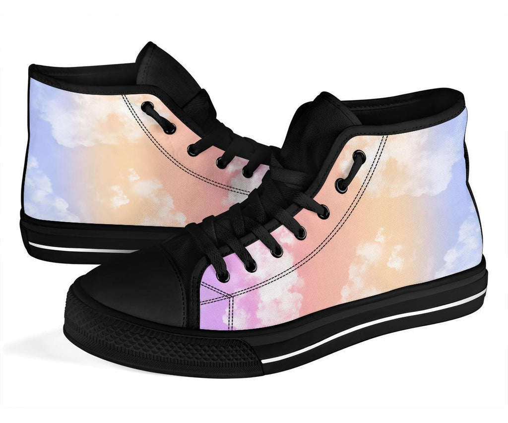 High Top Sneakers - Cloudy (Black) | Custom Sneakers Women 