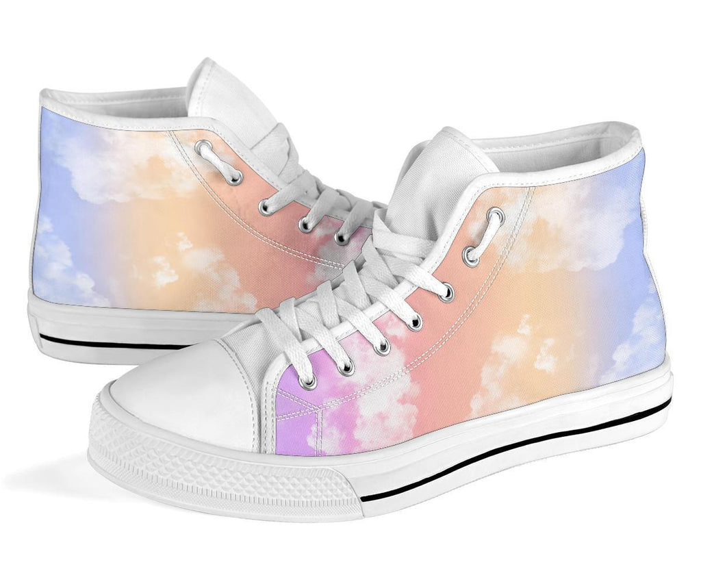 High Top Sneakers - Cloudy (White) | Custom Sneakers Women 