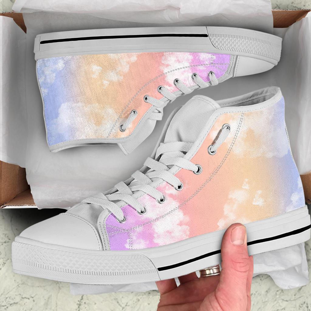 High Top Sneakers - Cloudy (White) | Custom Sneakers Women 