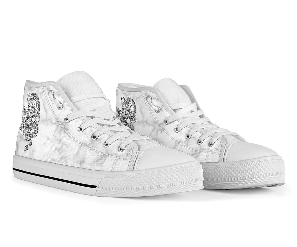 High Top Sneakers - Dragon #101 | Custom Canvas Shoes