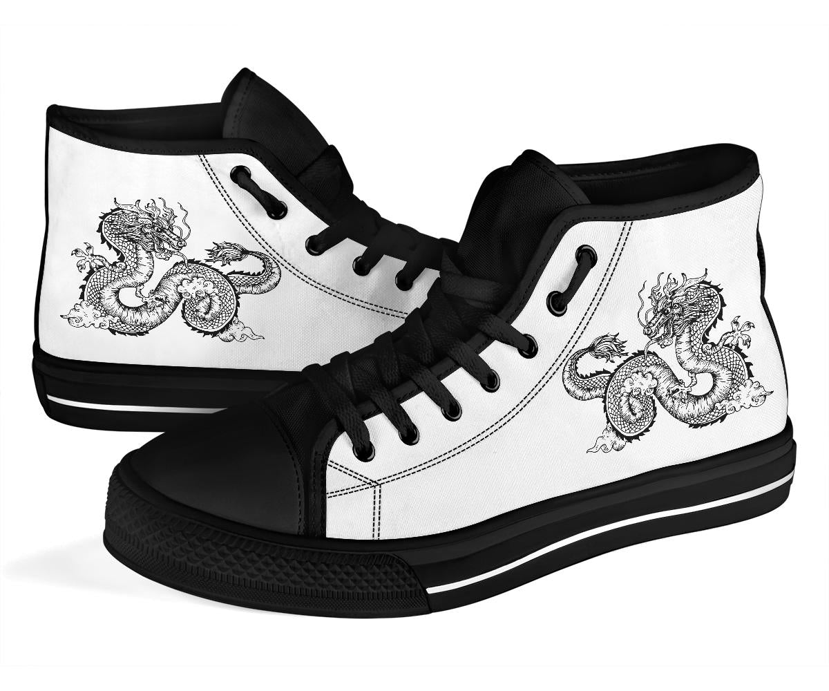 High Top Sneakers - Dragon #102 | Custom Canvas Shoes