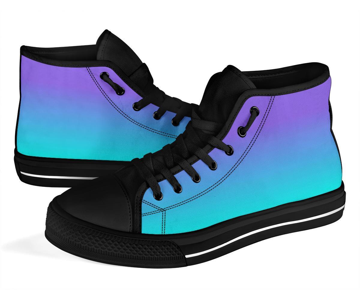 High Top Sneakers - Gradient in Purple and Turquoise | 