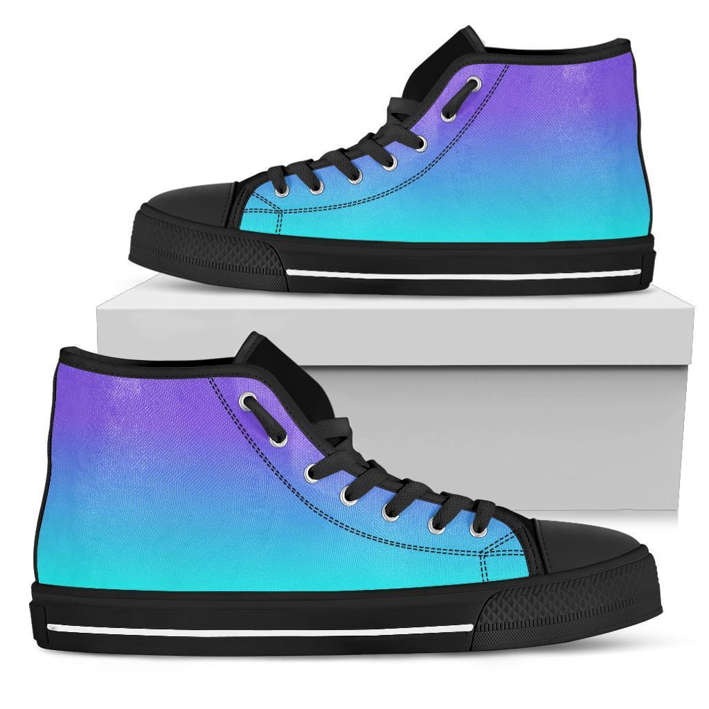 High Top Sneakers - Gradient in Purple and Turquoise | 