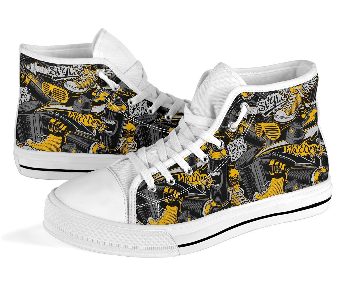 High Top Sneakers - Graffiti Fashion #22 | Custom Shoes 